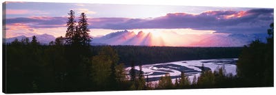 Sunset, Denali (Mt. McKinley), Alaska Range, Denali National Park and Preserve, Alaska, USA Canvas Art Print - Denali National Park & Preserve Art