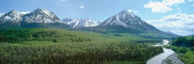 River Valley Landscape, Matanuska-Susitna (Mat-Su) Valley, Alaska, USA by Panoramic Images multi panel art