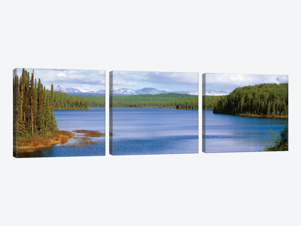 Talkeetna Lake, Matanuska-Susitna Borough, Alaska, USA by Panoramic Images 3-piece Canvas Art