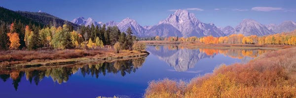 Wyoming: Autumn Landscape I, Teton Range, Rocky Mountains, Oxbow Bend, Wyoming, USA by Panoramic Images
