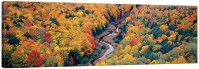 Autumn Landscape I, Porcupine Mountains Wilderness State Park, Upper Peninsula, Michigan, USA Canvas Art Print - Michigan