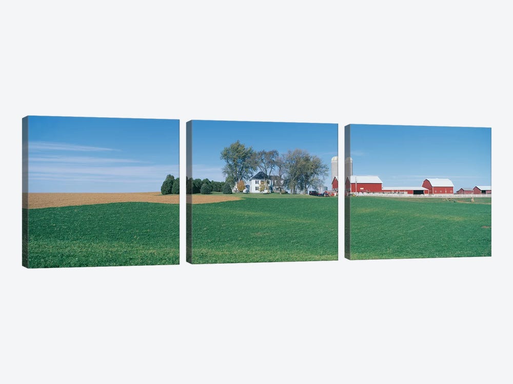 Countryside Landscape, Clayton County, Iowa, USA by Panoramic Images 3-piece Canvas Art Print