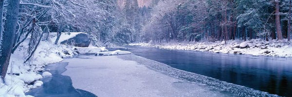 Yosemite National Park: Winter Landscape, Merced River, Yosemite Valley, Mariposa County, California, USA by Panoramic Images