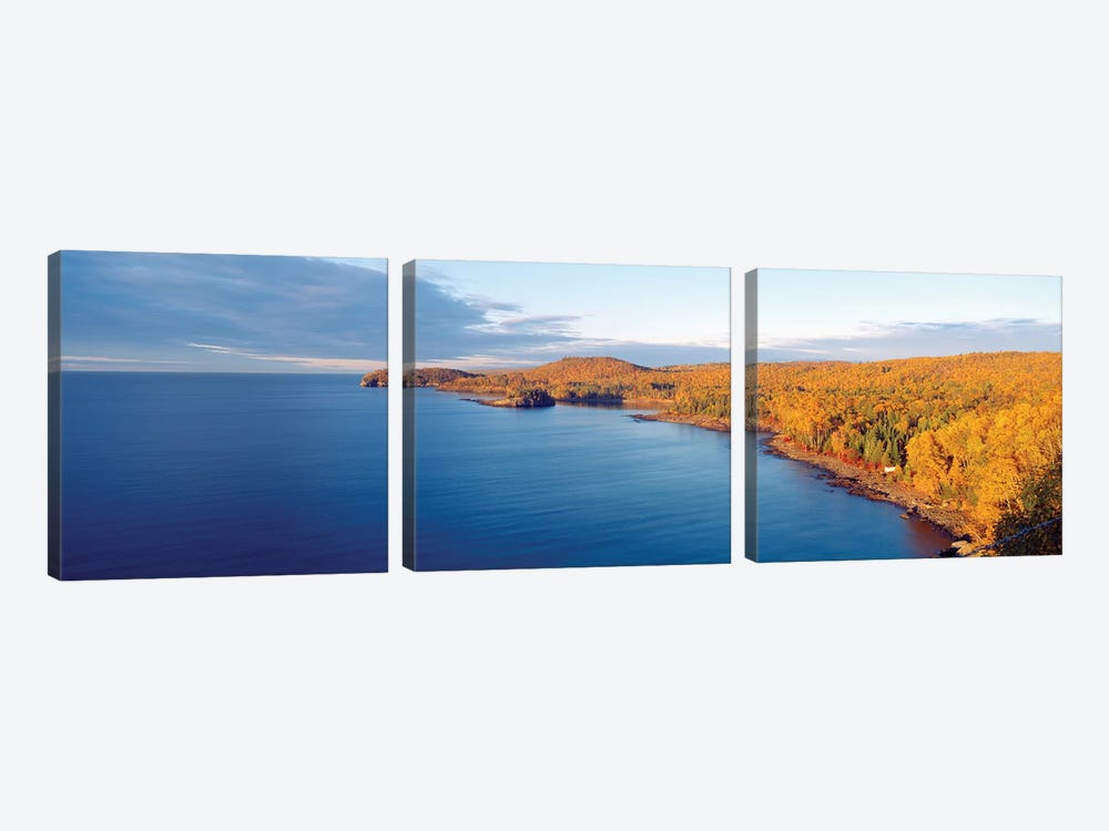 Split Rock Lighthouse State Park, North Shore of Lake Superior, Lake County, Minnesota, USA by Panoramic Images 3-piece Canvas Wall Art