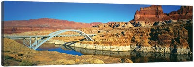 Hite Crossing Bridge, Glen Canyon National Recreation Area, Utah, USA Canvas Art Print - River, Creek & Stream Art