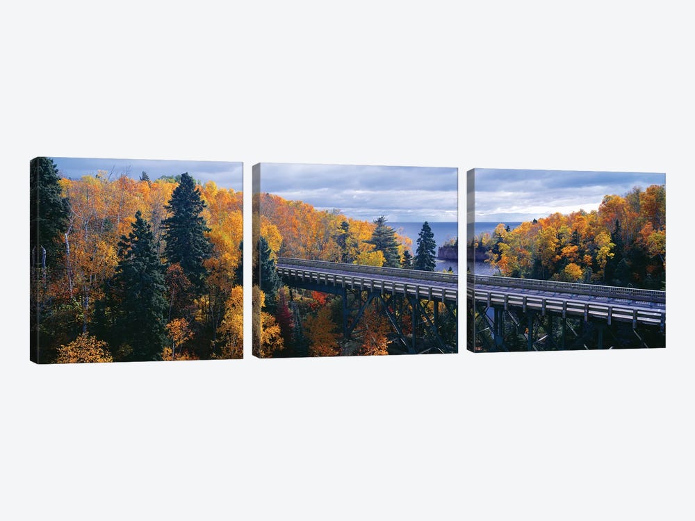 Autumn Landscape, Tettegouche State Park, North Shore of Lake Superior, Lake County, Minnesota, USA by Panoramic Images 3-piece Canvas Print