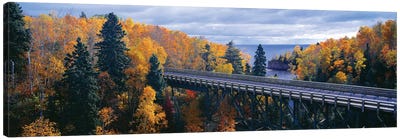 Autumn Landscape, Tettegouche State Park, North Shore of Lake Superior, Lake County, Minnesota, USA Canvas Art Print - Trail, Path & Road Art