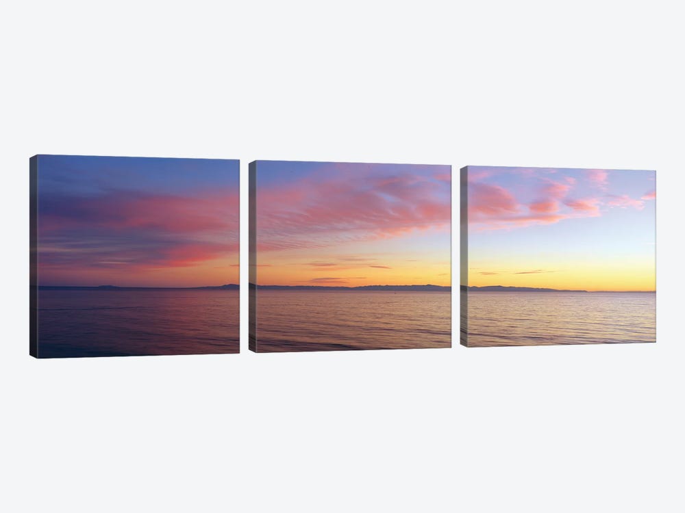 Seascape at Sunset, Pacific Ocean by Panoramic Images 3-piece Art Print