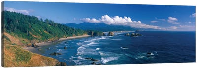 Coastal Landscape, Cannon Beach, Clatsop County, Oregon, USA Canvas Art Print - Pantone 2020 Classic Blue
