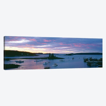 Sunset, Port Clyde Harbor (Herring Gut), St. George, Knox County, Maine, USA Canvas Print #PIM14119} by Panoramic Images Art Print