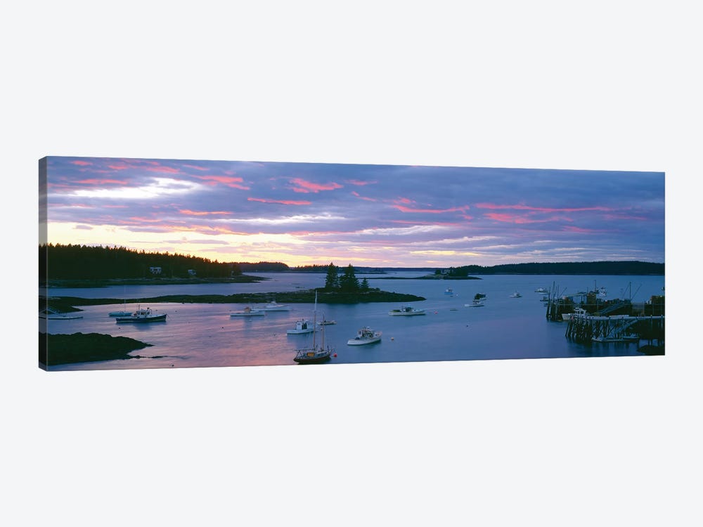 Sunset, Port Clyde Harbor (Herring Gut), St. George, Knox County, Maine, USA by Panoramic Images 1-piece Art Print