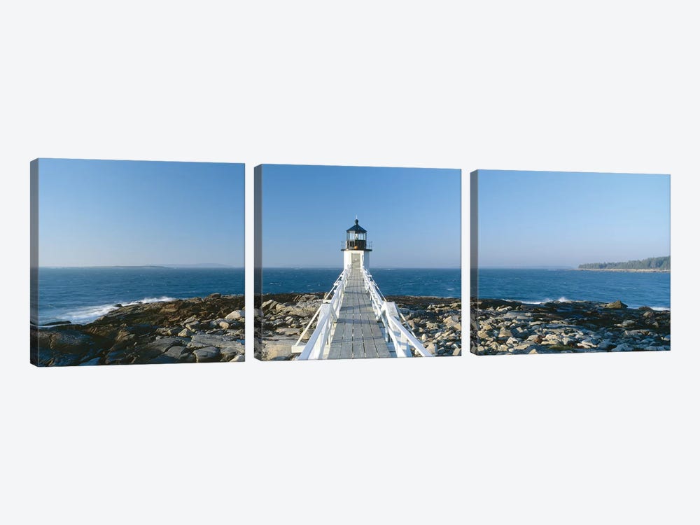 Marshall Point Lighthouse, Port Clyde, St. George, Knox County, Maine, USA by Panoramic Images 3-piece Art Print