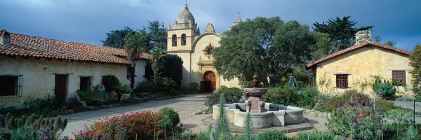 Monterey: Mission San Carlos Borromeo del rio Carmelo (Carmel Mission), Carmel-by-the-Sea, Monterey County, California, USA by Panoramic Images