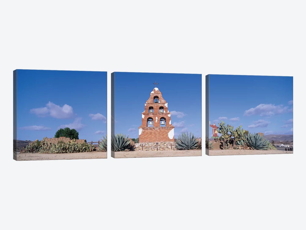 Mission San Miguel Arcangel, San Miguel, San Luis Obispo County, California, USA by Panoramic Images 3-piece Canvas Art Print