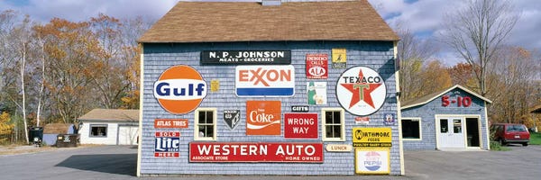 Maine: Exterior of Love Barn Antique Stove & Heater, Orland, Hancock County, Maine, USA by Panoramic Images