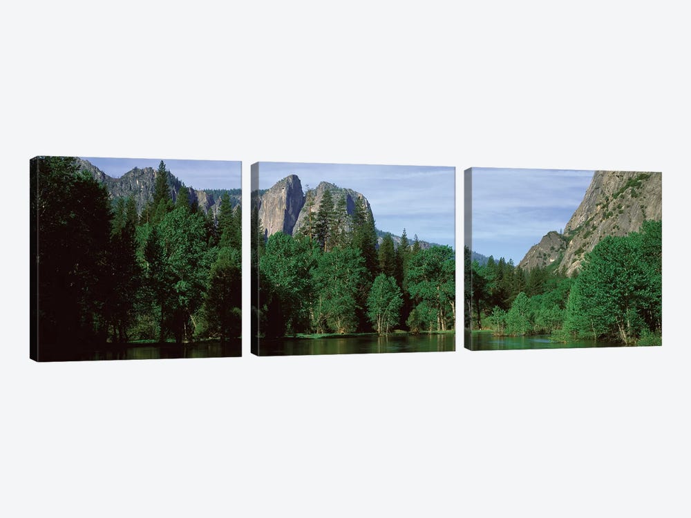 Spring Landscape, Yosemite National Park, California, USA by Panoramic Images 3-piece Canvas Artwork