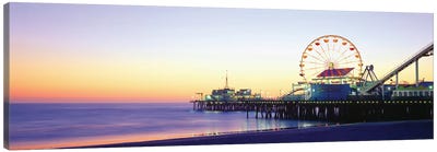 Santa Monica Pier, Santa Monica, Los Angeles County, California, USA Canvas Art Print - Los Angeles Art