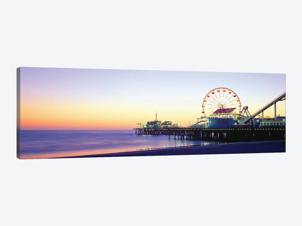 Santa Monica Pier, Santa Monica, Los Angeles County, California, USA by Panoramic Images 1-piece Canvas Art