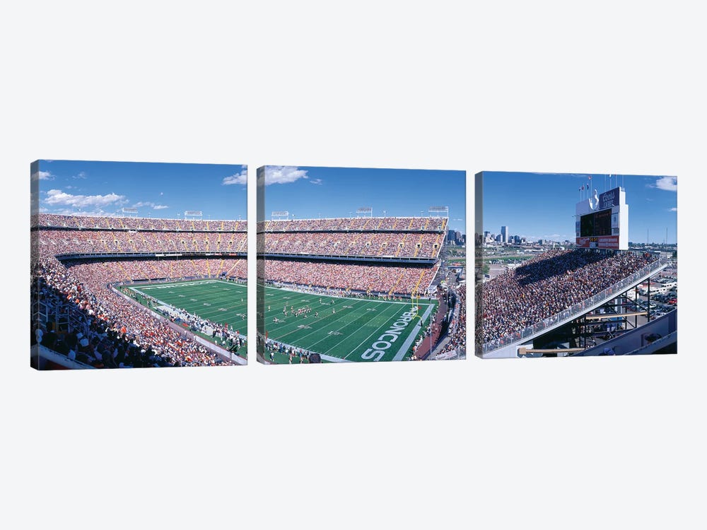 Aerial View II, Mile High Stadium, Denver, Denver County, Colorado, USA by Panoramic Images 3-piece Canvas Wall Art