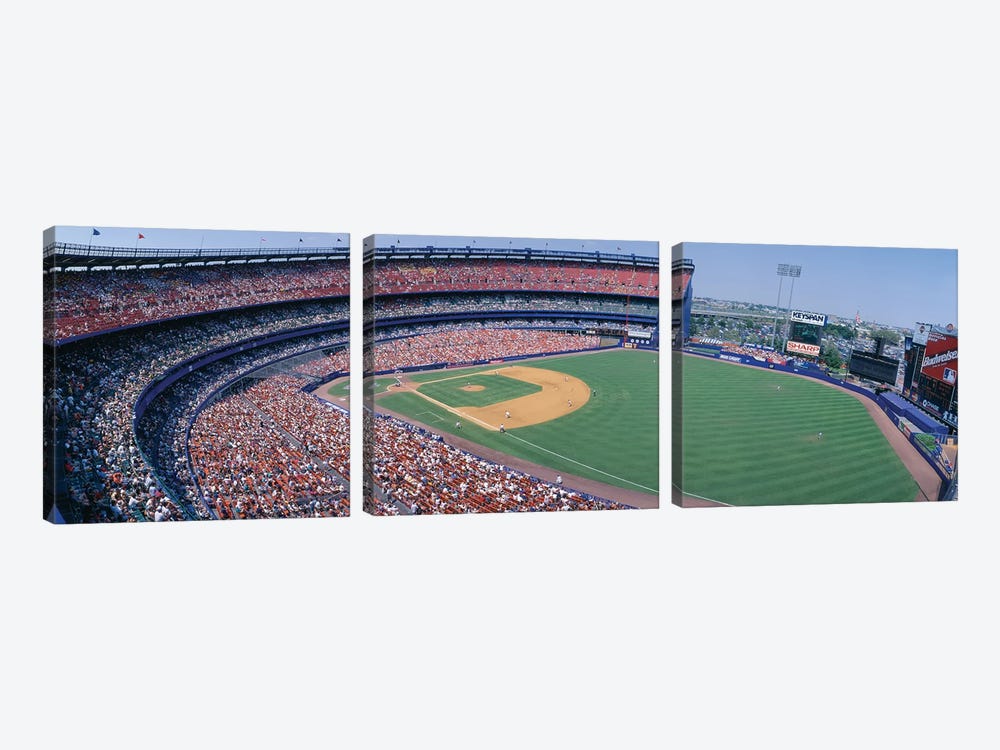 Aerial View II, Shea Stadium, Flushing, Queens, New York City, New York, USA by Panoramic Images 3-piece Canvas Artwork