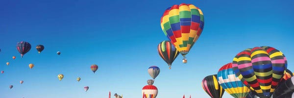 New Mexico: Mass Ascension, 25th Albuquerque International Balloon Fiesta, Albuquerque, Bernalillo County, New Mexico by Panoramic Images