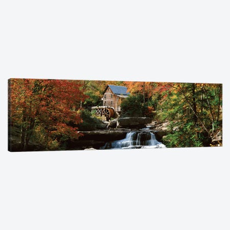 Autumn Landscape, Glade Creek Grist Mill, Babcock State Park, Fayette County, West Virginia, USA Canvas Print #PIM14140} by Panoramic Images Canvas Artwork