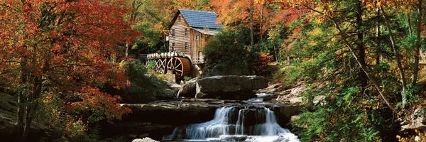 Autumn Landscape, Glade Creek Grist Mill, Babcock State Park, Fayette County, West Virginia, USA
