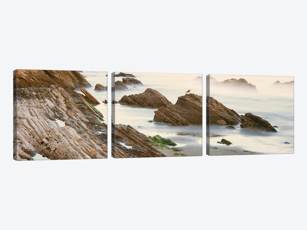 Coastal Rock Formations, Gaviota, Santa Barbara County, California, USA by Panoramic Images 3-piece Canvas Art