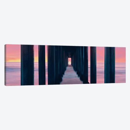 Sunset, Beneath Scripps Pier, La Jolla, San Diego, San Diego County, California, USA Canvas Print #PIM14147} by Panoramic Images Art Print