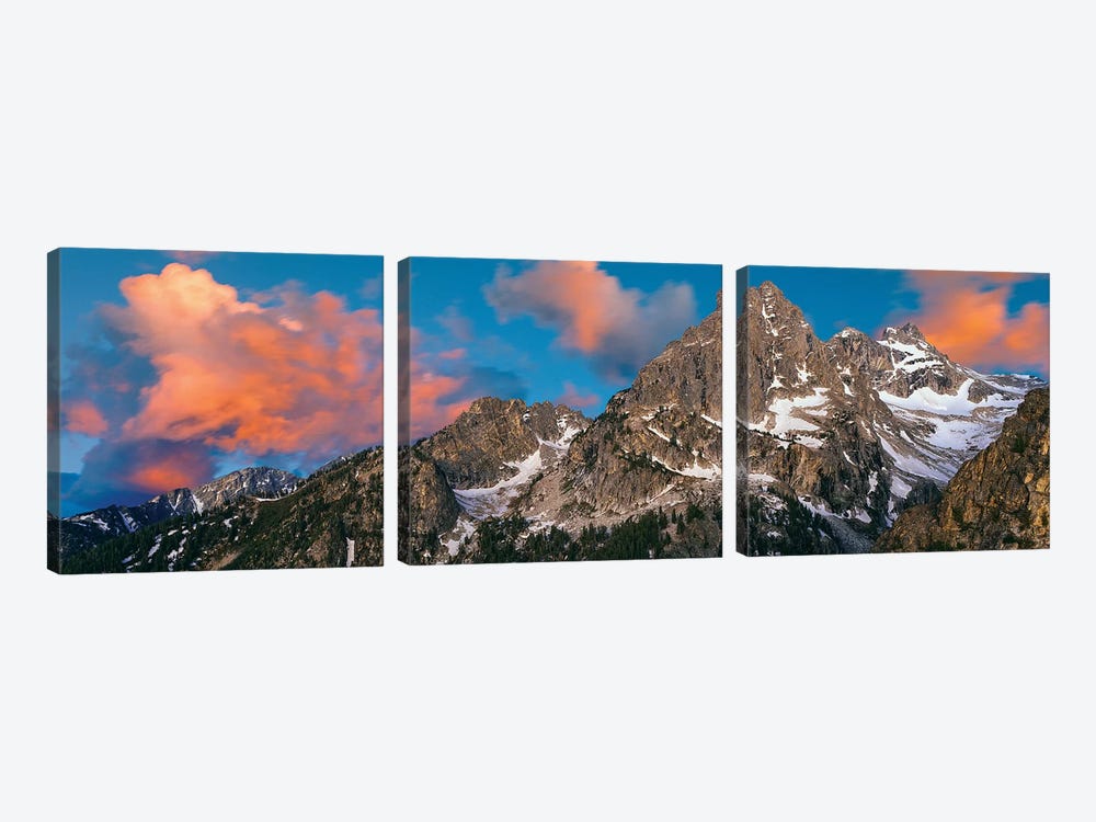 Teton Range II, Rocky Mountains, Grand Teton National Park, Teton County, Wyoming, USA by Panoramic Images 3-piece Canvas Artwork