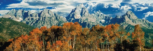 Wyoming: Autumn Landscape, Teton Range, Rocky Mountains, Grand Teton National Park, Wyoming, USA by Panoramic Images