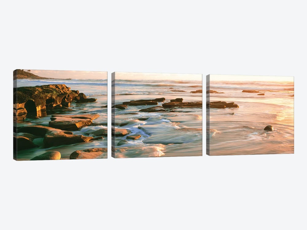 Coastal Rock Formations I, Windansea Beach, La Jolla, San Diego, San Diego County, California, USA by Panoramic Images 3-piece Canvas Artwork