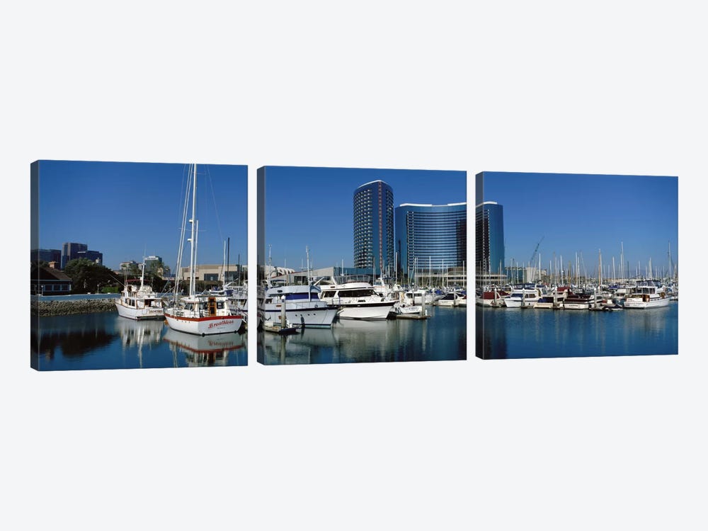 Embarcadero Marina Hotel, San Diego, California, USA by Panoramic Images 3-piece Art Print