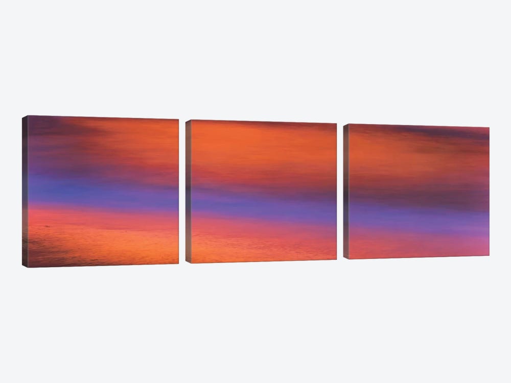 Ocean Sunset, Windansea Beach, La Jolla, San Diego, California, USA by Panoramic Images 3-piece Canvas Art Print