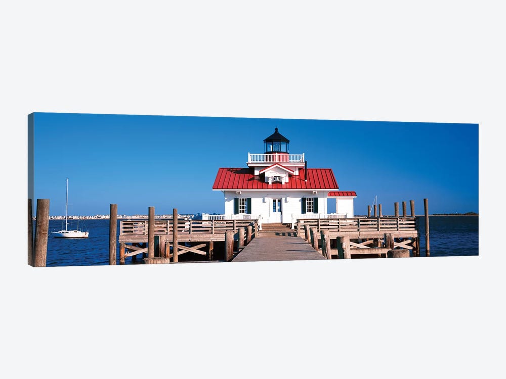 Roanoke Marshes Lighthouse, Outer Banks, Manteo, Dare County, North Carolina, USA by Panoramic Images 1-piece Canvas Art Print