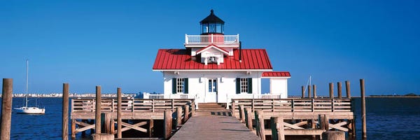 North Carolina: Roanoke Marshes Lighthouse, Outer Banks, Manteo, Dare County, North Carolina, USA by Panoramic Images