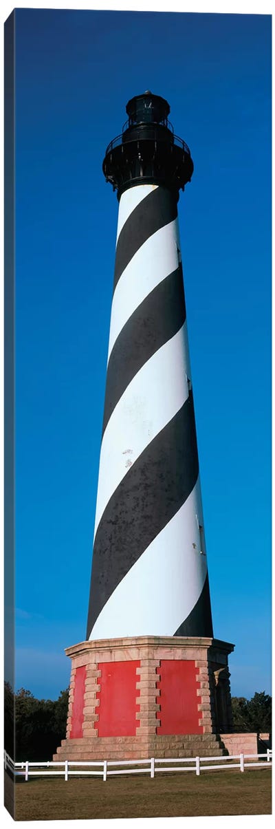 Cape Hatteras Lighthouse, Hatteras Island, Outer Banks, Buxton, Dare County, North Carolina, USA Canvas Art Print - Lighthouse Art