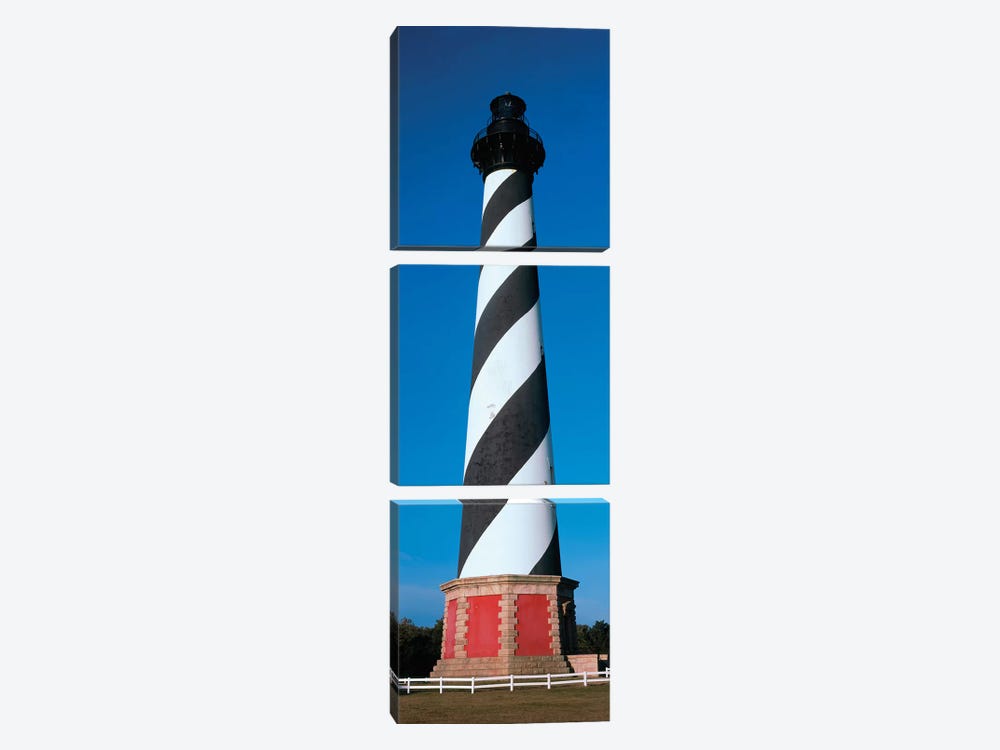 Cape Hatteras Lighthouse, Hatteras Island, Outer Banks, Buxton, Dare County, North Carolina, USA 3-piece Canvas Art