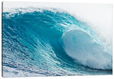 Plunging Waves I, Sout Pacific Ocean, Tahiti, French Polynesia Canvas Art Print - Bathroom Art