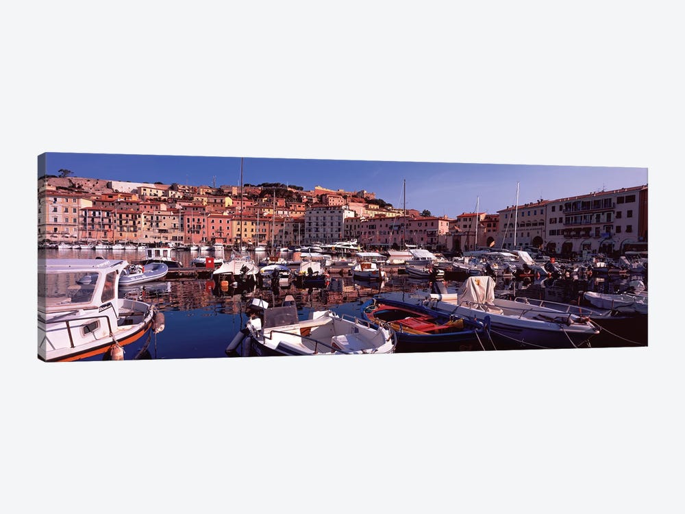 Docked Boats I, The Harbor Of Portoferraio, Island of Elba, Livorno Province, Tuscany, Italy by Panoramic Images 1-piece Canvas Print