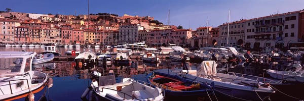 Docked Boats I, The Harbor Of Portoferraio, Island of Elba, Livorno Province, Tuscany, Italy