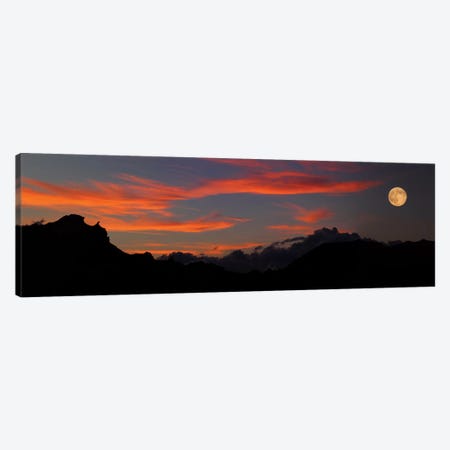 Rising Super Moon, Badlands National Park, South Dakota, USA Canvas Print #PIM14193} by Panoramic Images Canvas Print
