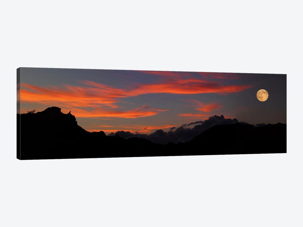Rising Super Moon, Badlands National Park, South Dakota, USA by Panoramic Images 1-piece Art Print