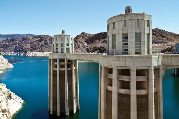 Nevada: Penstock Towers, Hoover Dam, Nevada, USA by Panoramic Images
