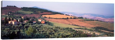 Countryside Landscape, Monticchiello Subdivision, Pienza, Siena Province, Tuscany Region, Italy Canvas Art Print