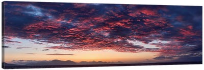 Dramatic Sky At Sunset, Alaska, USA Canvas Art Print - Cloudy Sunset Art