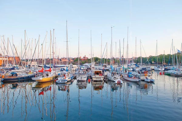 Sweden: Docked Boats, Djurgarden, Stockholm, Sweden by Panoramic Images