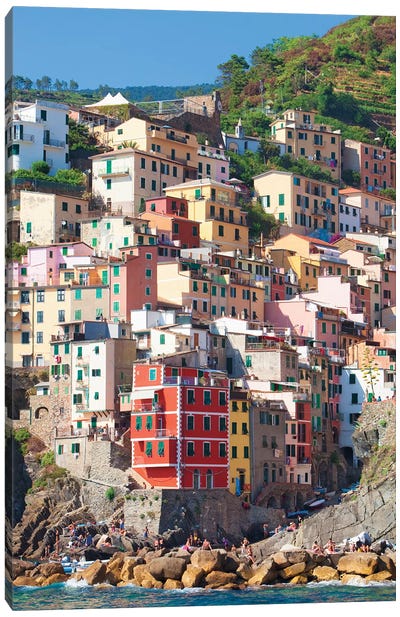 Riomaggiore II (One Of the Cinque Terre), La Spezia Province, Liguria Region, Italy Canvas Art Print - Coastal Village & Town Art