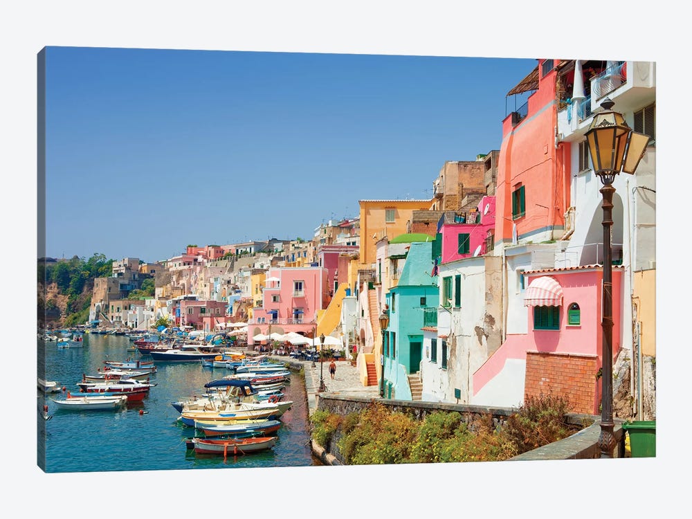 Marina Corricella I, Procida Island, Gulf of Naples, Campania Region, Italy by Panoramic Images 1-piece Canvas Wall Art