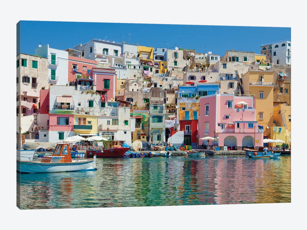 Marina Corricella II, Procida Island, Gulf of Naples, Campania Region, Italy by Panoramic Images 1-piece Canvas Art Print